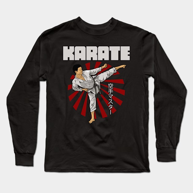 Karate Fighter Long Sleeve T-Shirt by Foxxy Merch